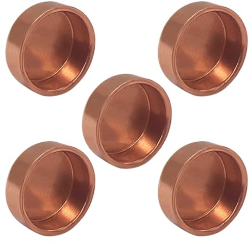 Joywayus 5PCS Plumbing 1-1/4 Solder Copper Pipe End Cap, Pressure Sweat Plug Socket Pipe Fitting Solder Connection
