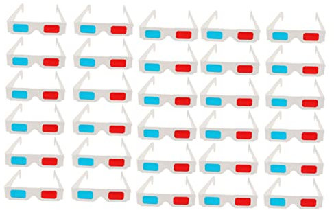 Angoily 3D-Brille 30er Set Aus Karton Für Filme Videos Festivals Events Und