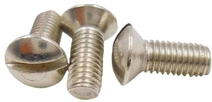 10/20/50pcs M3 M4 M5 M6 304 Stainless Steel Slotted Countersunk Head Half Oval Screw Bolt(M5x16mm-20pcs)