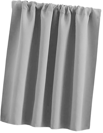Diogeynu Cortinas pequeñas cortas opacas para ventana de cocina y baño, cortinas térmicas de tela con bolsillo para barra