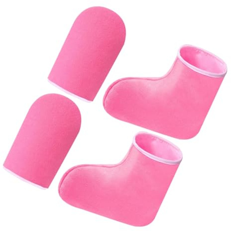 FIXOSHEE Moufles la Paraffine et Chaussettes Isolants Soin des Mains Pieds Maintien Chaleur Hydratant Usage Professionnel et Domicile