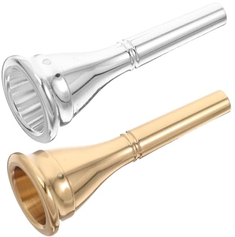 Waldhorn und Gold Silber Mundstück Metall in Stück 2 | Französisches Horn und Instrument, Universell Einsetzbar, Geeignet für Musikalische Umgebung und Tägliche Übung