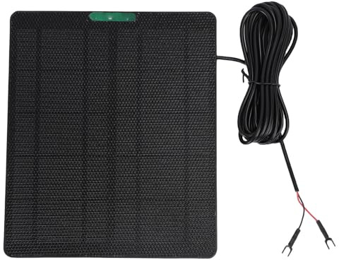 SPYMINNPOO 10W Monocrystalline Solar Panel Charger,Portable Solar Charger for Ring Video Doorbell 4 3 Plus,Compatible Design,All Weather,High Efficiency, Energy Powered,Portable Design (Black)
