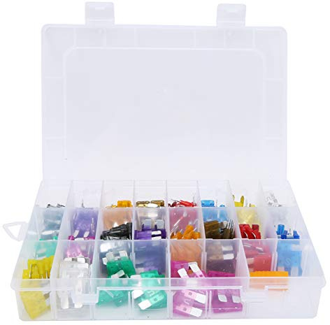 220st säkringsblad Medium små säkringar Bilisolering Säkerhetsbox sortimentssats Tillförlitligt skydd för bilkretsar ABS-material Olika Amperage-alternativ