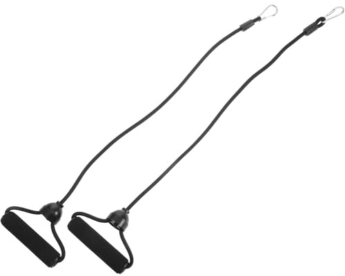 Mikinona 2 Bandas de Resistencia para Máquina de Step y Entrenamiento Abdominal, Cuerda de Tensión Negra Ajustable para Fitness en Casa, Equipo de Gimnasio Multifuncional para Ejercicio