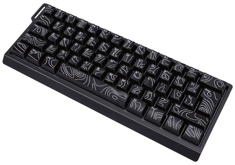 Cuifati Teclado Mecánico Inalámbrico 60%, Teclado para Juegos USB Bluetooth 2,4G Trimodo, de Computadora Recargable de 61 Teclas con Retroiluminación RGB, para PC Portátil