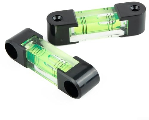 Perle à bulles pour outil de niveau cylindrique horizontal, niveau en plastique avec haute visibilité, 68 x 16,3 x 18 mm, vert (1 pièce) (3 fils, sans aimant)