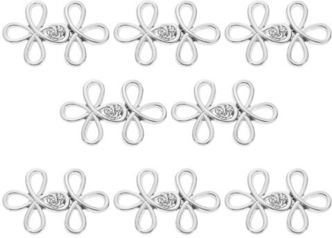 WRITWAA 8 Pairs Cape Cloak Clip Metal Toggle Clasp for Women Girl Silver Zinc Alloy Vintage Secure Fastening Versatile Application Daily Use Sewing