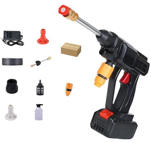 Idropulitrice a Batteria - Manico Antiscivolo a Batteria - Idropulitrice a batteria | per Auto SUV Pickup, Camion, Casa, Pareti, Finestre, Giardino, Piante e Fiori