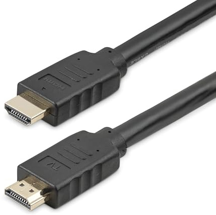 StarTech 15m Aktives HDMI 2.0 Kabel, 4K 60Hz, HDR, 18Gbps, Schwarz | Stecker/Stecker, CL2-konform, High Speed UHD, Vergoldete Stecker, PVC-Mantel, Langes Kabel