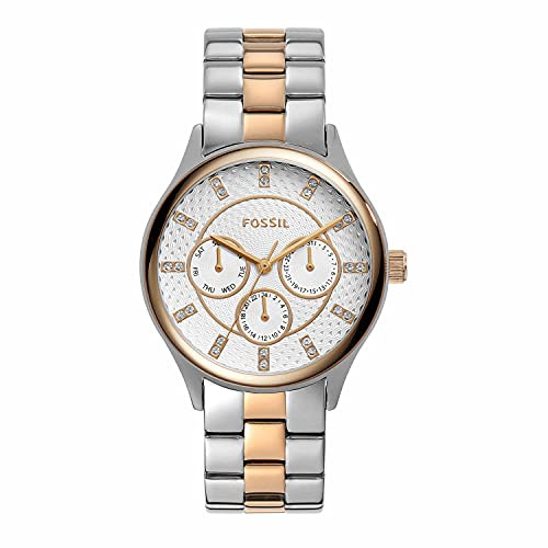 Fossil - Modern Sophisticate Multifunction Chronograph Watch with Silver,Gold Stainless Steel Strap for Women BQ1564