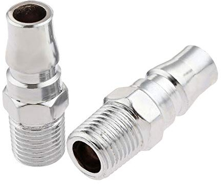 Air Coupler BE-TOOL PM40-1/2 BSP Airline Connectors Quick Release Male Air Hose Fitting for Compressor Tools (Pack of 2)