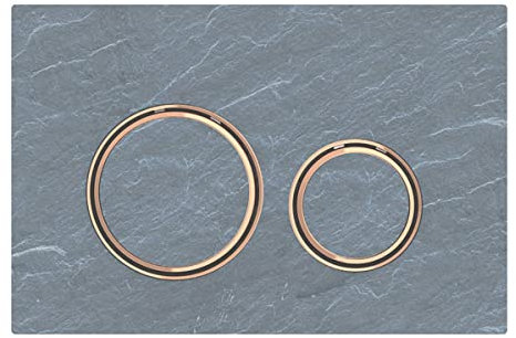 Geberit Betätigungsplatte Sigma21 für 2-Mengen-Spülung, Metallfarbe rotgold, 115.650., Farbe: rotgold/Mustang Schiefer