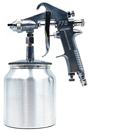 ANCLLO F-75G HVLP Pistolet pulvérisateur de peinture par gravité, avec tasse en aluminium d'une capacité de 400 cc, buse de 1,5 mm 600 ml