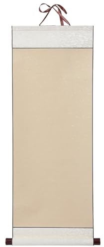 FAVOMOTO Schriftrolle Mittelalter Zum Beschreiben Leere Kalligrafie Schriftrollen Hängende Chinesische Kalligraphie Blank Hängen Wand Papier 31,5 x 13,4 zoll Reispapier Malerei Scroll