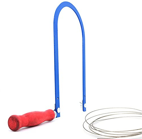 SUBRILLI Coping Saw Frame with 0.45MM Diamond Wire Saw, Flat Wire Frame 9.8 Length x 4.5 Width