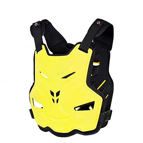 MAOTN Gilet per Armatura da Motocross,Protezioni MTB da Corsa Traspirante, Protezione Pettorina Cross per Il Torace Regolabile,Maglia Protettiva Sportiva per Adulti all'aperto,Yellow,One Size
