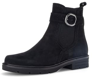 Gabor Mujer Botines, señora Botas Chelsea,Plantilla Desmontable,Medias Botas,Botines,Botas de Deslizamiento,Negro (Schwarz/Altsilber) / 17,38 EU / 5 UK