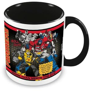 Pyramid International Transformers Mug (More Than Meets The Eye Design) 11oz Ceramic Coffee Mug, Cups and Coffee Mugs for Men and Mugs for Women - Official Merchandise, Black