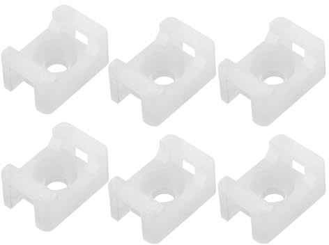 Rebower Cable Tie Mount Base STM-1 Wire Holder [for Wire Management] - 5mm / White/ 30 Pcs