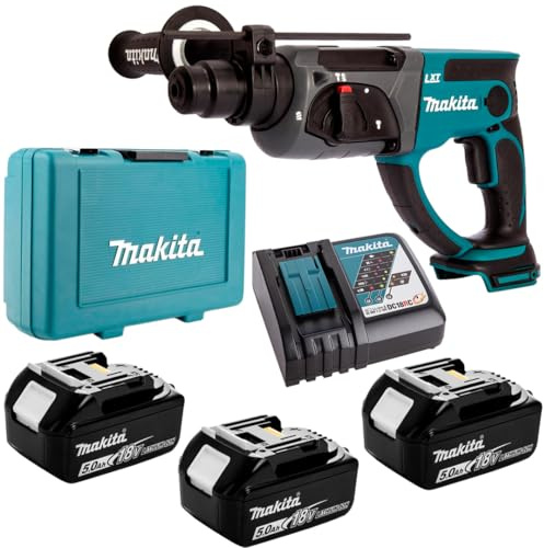 18v 3x5.0Ah Hammer Drill Acc DHR202RTE3 MAKITA