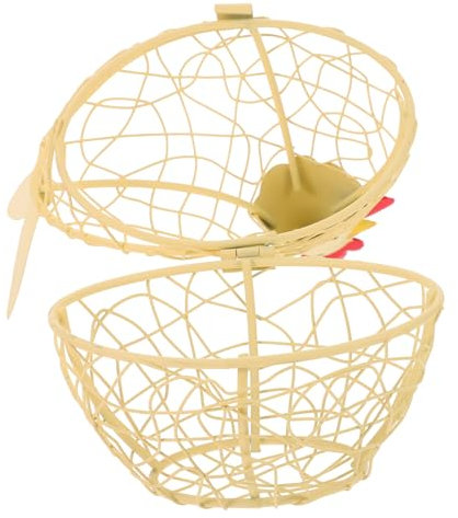 Cabilock Cesta Para Huevos De Gallina Decorativa Hierro Resistente Multifunción Hogar