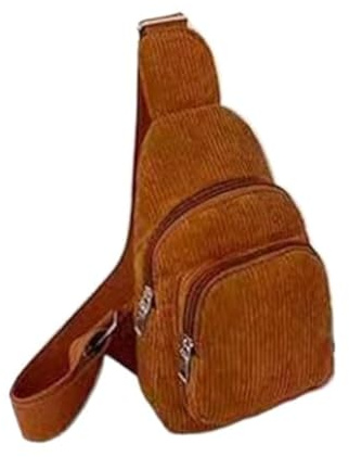 Corduroy Sling Bag Fanny Pack Crossbody Purse Mini Backpack Tote