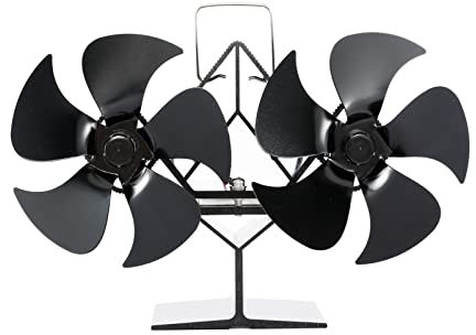 HPTHLY 10- Fireplace Fan Double-headed Silent Thermal Heating Heat Powered Stove Fan For Wood Heater Tool Heat Distribution