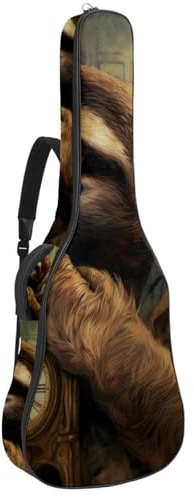 Akustikgitarre Tasche, Groß Schöne Gitarrentasche für 40/41/42 Zoll, Wasserdichte Gigbag mit Schwamm Schutzschicht, Vintage Schmetterling Muster, Mehrfarbig Nr. 08, 42.9x16.9x4.7 in, Gitarrentasche