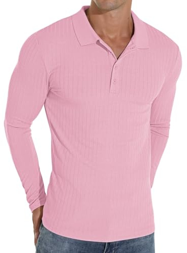 Sailwind Polo Shirts for Men Long Sleeve Tshirts Slim Fit Casual Shirts Classic Stretch Tops Golf Tee