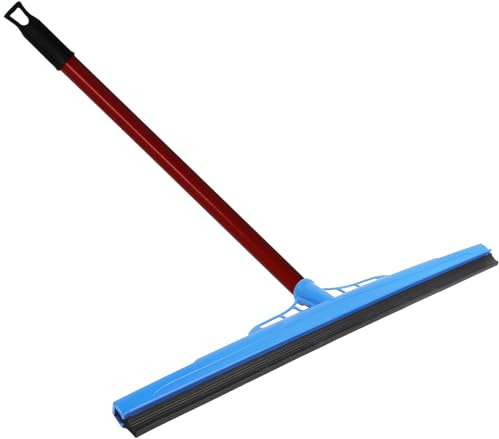 Floor Wiper Heavy Duty Squeegee Rubber Wiper Large Household Floor Squeegee with Long Metal Handle (Blue 55cm)