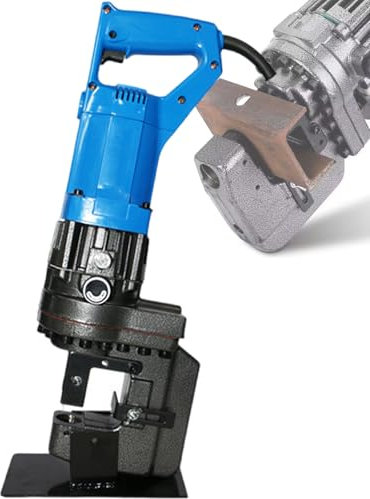 vnmudzeo 1200W Angle Steel Punching Machine,with1/4 to 4/5 Hydraulic Punch Kit Electric,for Iron, Copper,Aluminum Plate,Angle Steel,Channelsteel-110V