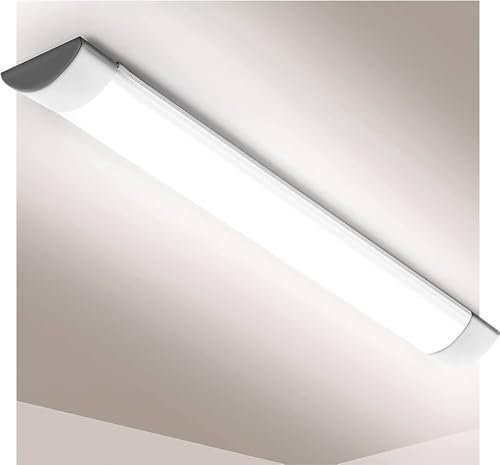 Brightex, 6FT 72W Led Batten Light 7200 Lumen Twins Non Flickering 180cm 1800mm Linear LED Batten Tube Fitting Garage Office celing mounting Fluorescent - 2 Years Warranty (Day Light 4000K)