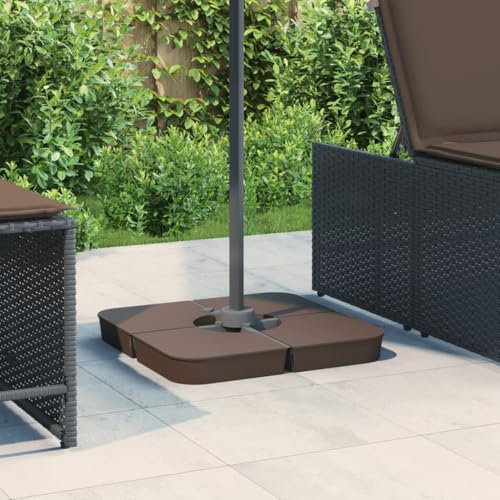 Tidyard Ensemble de Base de Parasol pour parasols à Pied croisé 4pcs PP Fonte Base de Lestage, Pied de Parasol pour Parasols, Support de Parasol pour Terrasse, Piscine, Patio, Jardin, Balcon Style-E
