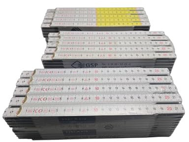 10 x Maßstäbe Metallgelenk Zollstock Meterstab Meterstäbe Schmiege Gliedermaßstab 2 M