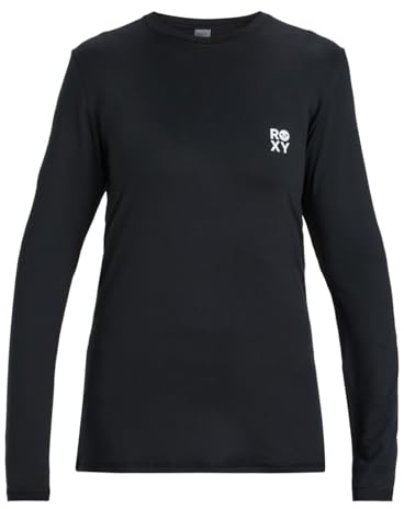 Roxy Happy Waves Surf-T-Shirt LS Surf Tee Damen Schwarz M