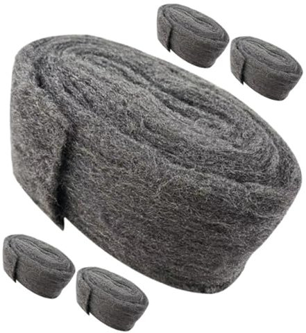 NIYANGLE 5 Pièces paille de fer rebouche trou bouchon trou acier pour rongeurs épurateur de laine d'acier fil de laine maille de rongeurs barrière remplacement de joint de porte de garage