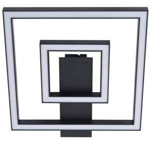 Lindby LED Deckenleuchte Madamo (Modern) in Schwarz aus Aluminium (2 flammig,) - Lampe Deckenlampe Wohnzimmerleuchte