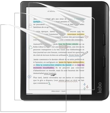 MoKo Pellicola Antiriflesso per Tablet Compatibile con Kobo Libra 2 E-Reader 7 2021, 3 Pezzi Pellicola Protettiva Proteggi Schermo in Pet AntiGraffio, Opaco