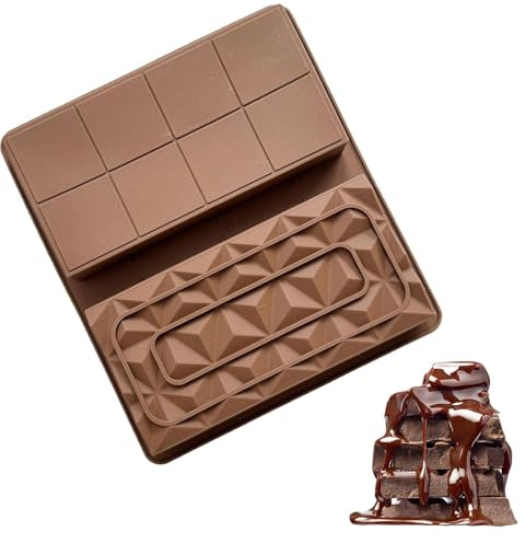 per cioccolato fondente, stampo per cioccolatini, stampo per cioccolatini, in silicone resistente al calore, per dolci e caramelle, per barr ripieni