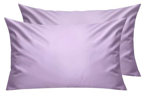 Lirex Kissenbezüge 2er Pack, 300 Fadendichte, 100% Baumwolle, Bequem und Atmungsaktiv, 40 x 60 cm, Violett