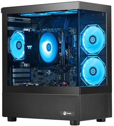 NINGMEI Gaming PC Desktop,AMD Ryzen 7 5700G 8 Core 3.8GHz (fino a 4.6GHz),AMD Radeon Vega Graphics,16GB DDR4 RAM 3200MHz,1TB NVME SSD,550W PSU,Windows 11 Home 64-bit,White