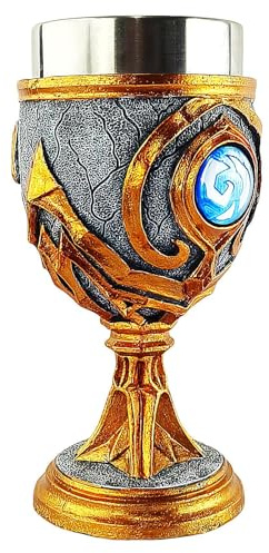 gemstoone Verre à calice vintage médiéval en relief | Tasse à liqueur médiévale en acier inoxydable pour lait, cacao, bière, whisky