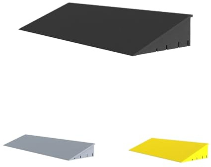 Generico Rampa di Soglia di Aumento, Rampa per Soglia in Plastica Altezza 2-15cm, Rampe per Ausilio Mobilità/Sedie A Rotelle，con Superficie Antiscivolo, capacità 100kg(Black,Height 15cm/5.9)