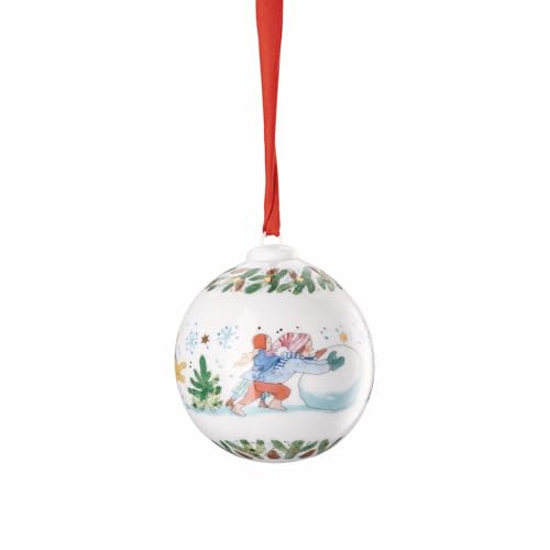 Hutschenreuther Weihnachten Sammelkollektion 2025 Porzellankugel Weihnachtsspiele Weihnachtskugel, Ø 6 cm