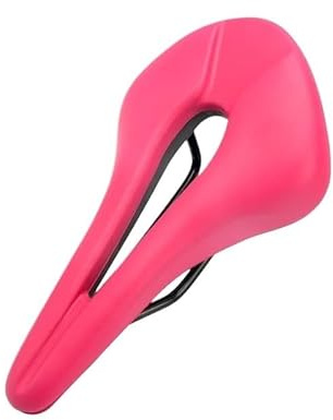 Fahrrad Sattel Fahrradsattel, atmungsaktiv, hohles Design, PU-Leder, weicher, bequemer Sitz, MTB, Berg, Rennrad, einteiliges Kissen, Fahrradteile(Pink)