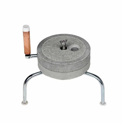 Manual Stone Grain Mill for Herbs, Seeds, and Coffee - Grinds Wheat, Oatmeal, Dry and Wet Ingredients for Kitchen Use