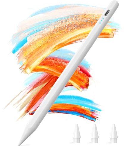 KINGONE Charge Rapide Stylet pour iPad 2018–2026, Pencil ipad USB-C avec rejet de Paume et détection d’Inclinaison, Compatible iPad 11/10/9/8/7/6, Pro M4/12.9/11/13, Air 3/4/5/M2/M3/M4, Mini 7/6/5.