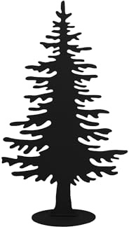 UNUS Tannenbaum aus Metall Schwarz, Weihnachtsbaum Deko Aufsteller Klein | für Innen und Außen