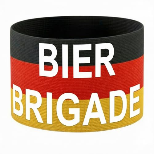 Jasio - Armbinde BIER BRIGADE | 26 x 9 cm (Größe: L) | Bier Kapitän Armbinde | DAS ORIGINAL